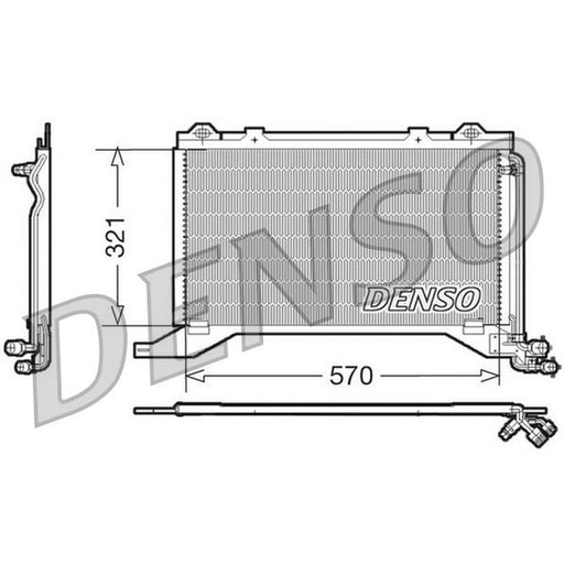Denso Air Conditioning Condenser fits Mercedes-Benz E-Class 1996-2002