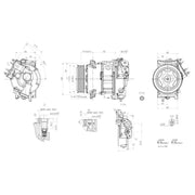 Hella Air Conditioning Compressor fits Citroën Berlingo 2018-2019 1.2 1.5