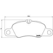 Brembo 4 x Front Brake Pad Set fits Porsche 911 2008-2012 3.6