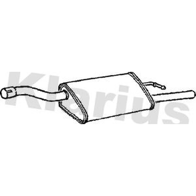 Klarius Box With Tail Pipe Rear fits Ford Focus I Turnier 1999-2004 1.6