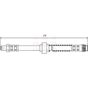 Apec Brake Hydraulic Hose Line Front fits Citroën C2 2003-2012 1.1 1.4 1.6