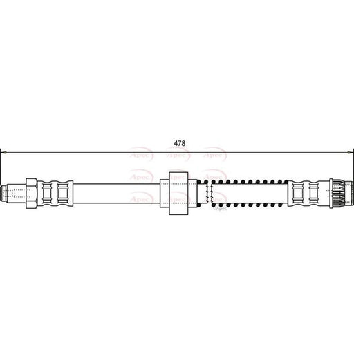 Apec Brake Hydraulic Hose Line Front HOS3084