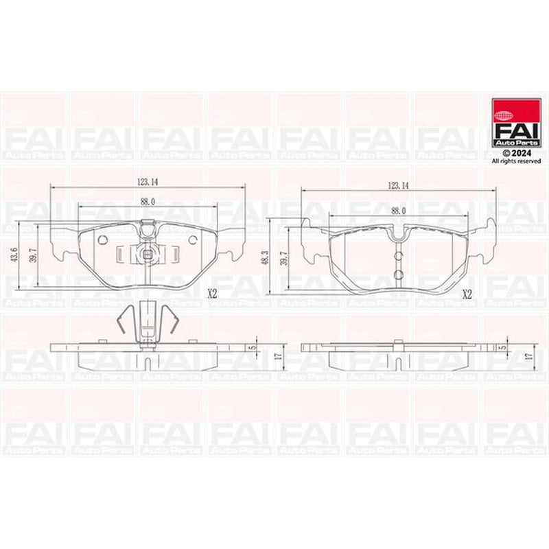 FAI Front Vented & Rear Vented Brake Discs & Pads fits BMW 3 2004-2013