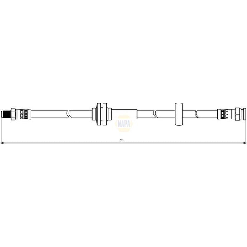 NAPA Brake Hydraulic Hose Line Front fits Citroën Relay III 2006-2023