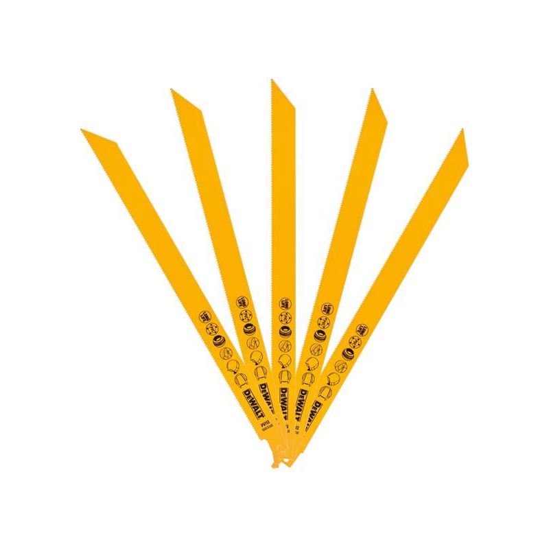 Dewalt Power Tools Bi-Metal Reciprocating Blade for Universal Use 305mm (Pack 5) DeWALT Power Tools - Dynamic Drive