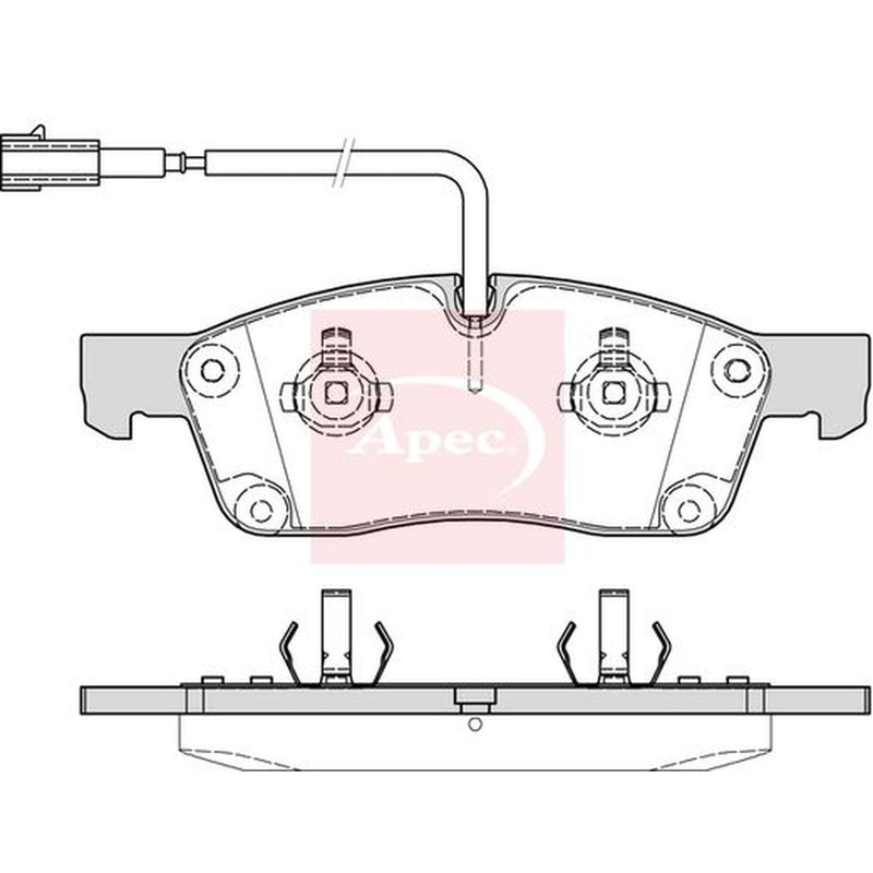 Apec Front Brake Pad Set fits Maserati Levante SUV 2016 on 3.0