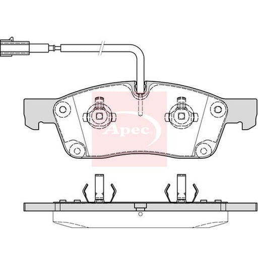 Apec Front Brake Pad Set fits Maserati Levante SUV 2016 on 3.0