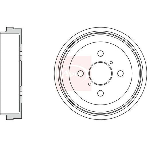 Apec 2 x Brake Drums fits Toyota Yaris/Vitz 1999-2005 1.0 1.3 1.4
