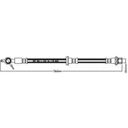Juratek Brake Hydraulic Hose Line Front Left fits Toyota Yaris Verso 2000-2005