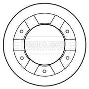 Borg & Beck 2 x Vented Brake Discs fits Fuso (Mitsubishi) Canter VII 2005-2013