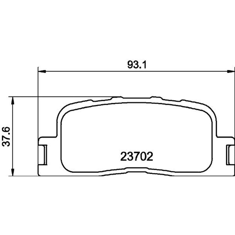 DON Rear Brake Pad Set fits Lexus Es 2001-2006 3.0