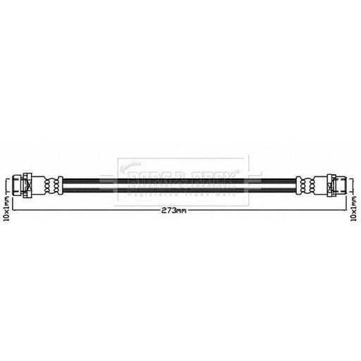 Borg & Beck Brake Hydraulic Hose Line inner BBH8323