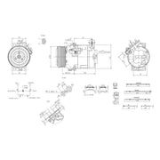 Hella Air Conditioning Compressor fits Opel Astra H 2004-2014 1.7