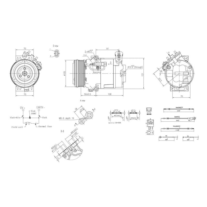 Hella Air Conditioning Compressor fits Opel Astra H 2004-2014 1.7