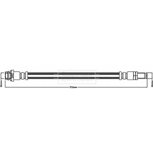 Borg & Beck Brake Hydraulic Hose Line outer BBH8607