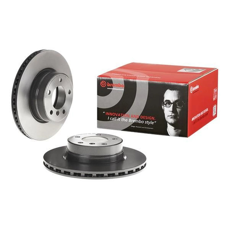 Brembo 2 x Internally Vented Brake Discs fits BMW 5 2003-2010
