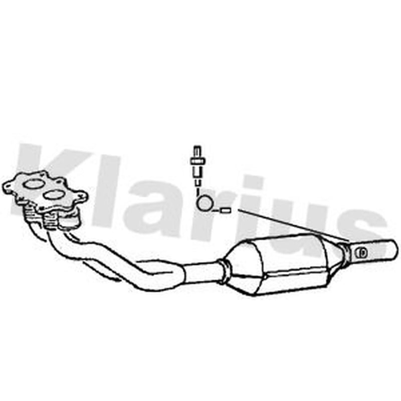 Klarius Catalyst T/A With Pipe (Kit 401412) Front fits Audi A3 1996-2003 1.6