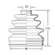Borg & Beck Drive Shaft Bellow Kit Wheel Side BCB2289