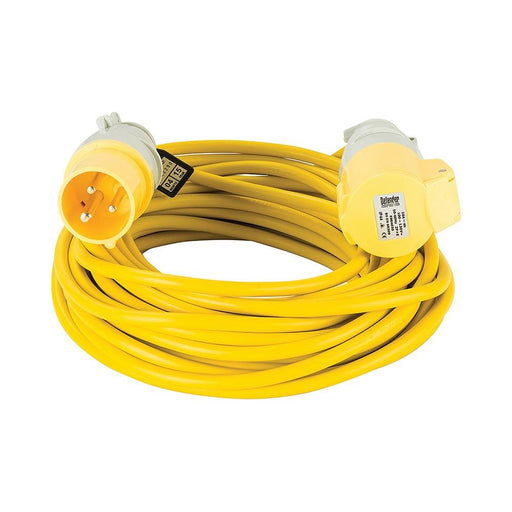 Defender Extension Lead Yellow 2.5mm2 16A 14m 110V Defender - Dynamic Drive