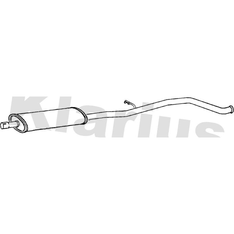 Klarius Box With Centre Pipe Centre fits Peugeot 206 Cc 2000-2007 2.0