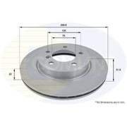 Comline Front Brake Internally Vented Discs & Pads fits BMW 3 1999-2007