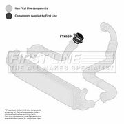 First Line Intercooler Turbo Charge Air Hose fits Ford Focus III 2010-2017 2.0