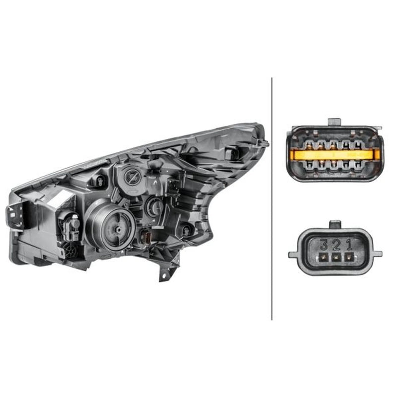 Hella Headlight Headlamp W21/5W Right 1LE 011 410-481