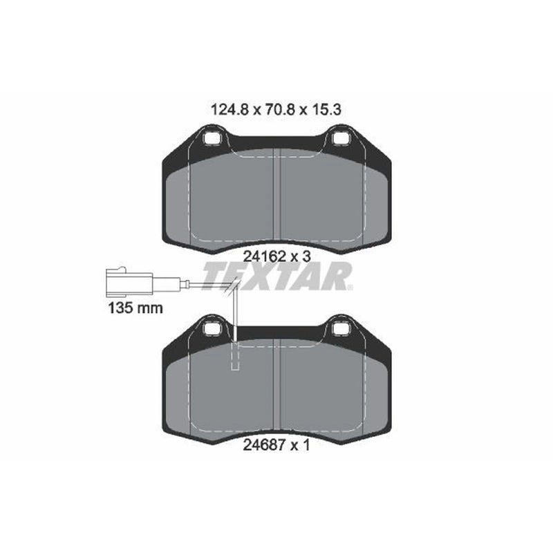 Textar Front Brake Pad Set 2416202