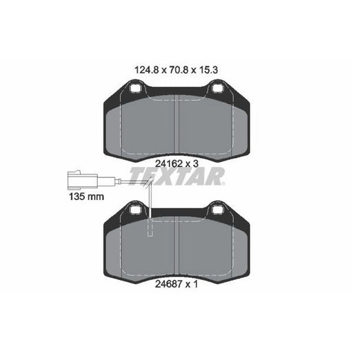 Textar Front Brake Pad Set 2416202