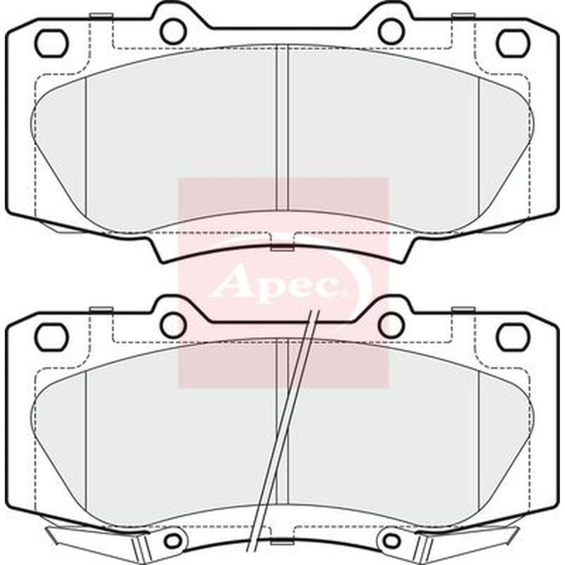 Apec Front Brake Pad Set fits Toyota Hilux Vigo VII Pickup 2005-2015 2.5 3.0