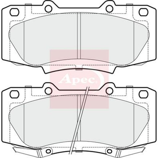 Apec Front Brake Pad Set fits Toyota Hilux Vigo VII Pickup 2005-2015 2.5 3.0