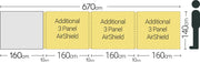 Quest Falcon Pro AirShield 160 Windbreak(1 panel - mid grey) Quest Leisure - Dynamic Drive