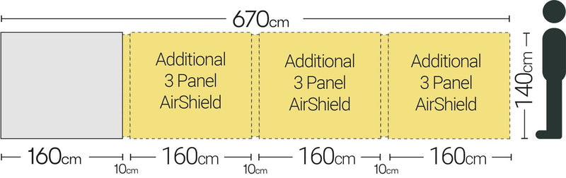 Quest Falcon Pro AirShield 160 Windbreak(1 panel - mid grey) Quest Leisure - Dynamic Drive