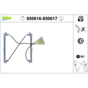 Valeo Electric Window Regulator Lifter Left Front 850616