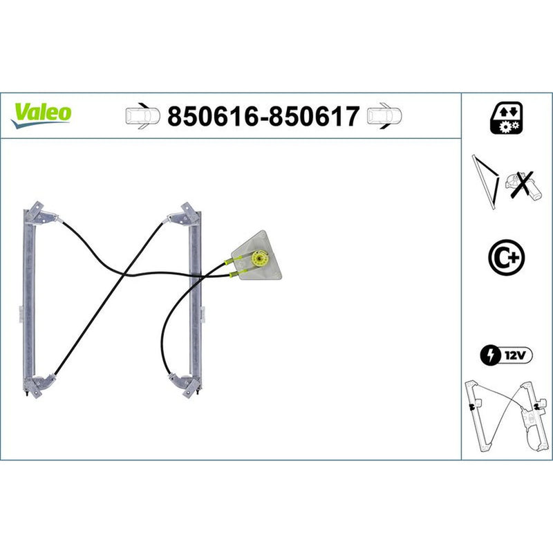 Valeo Electric Window Regulator Lifter Left Front 850616