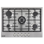 Baridi Gas Hob with 5 Cooking Zones 70cm - Stainless Steel DH227 Baridi - Dynamic Drive