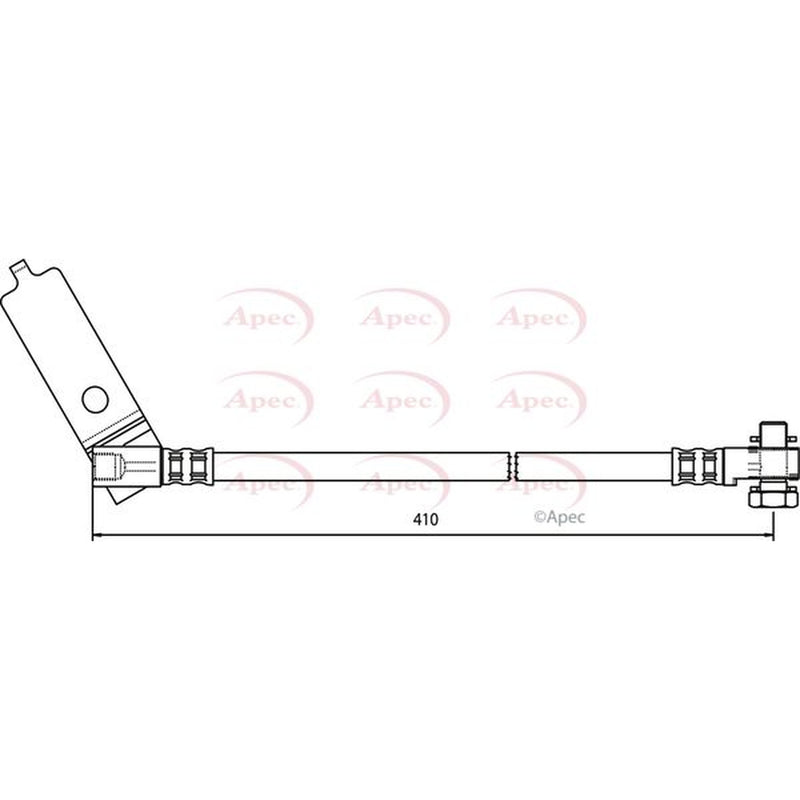 Apec Brake Hydraulic Hose Line Front Left fits Ford Transit 2000-2006