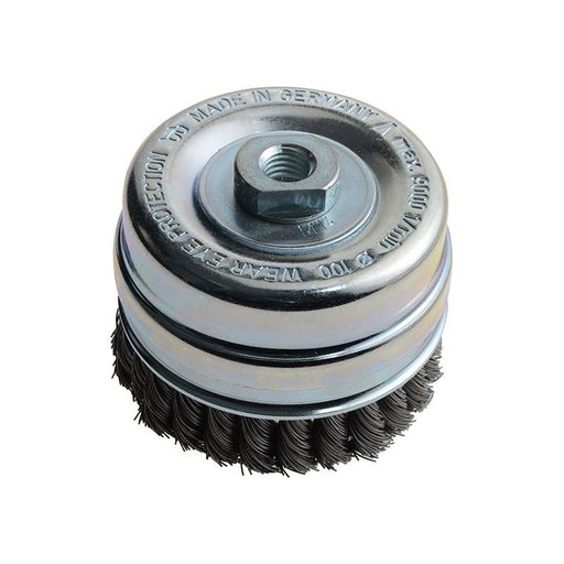 Lessmann Knot Cup Brush 100mm M14x2.0, 0.50 Steel Wire* Lessmann - Dynamic Drive