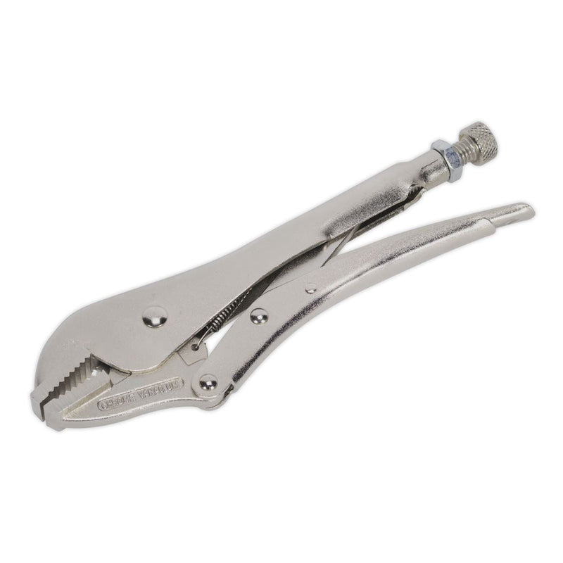 Sealey Locking Pliers Straight Jaws 230mm 0-45mm Capacity AK6823 Sealey - Dynamic Drive
