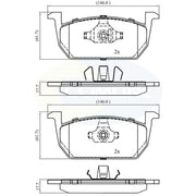 Comline Front & Rear Brake Discs & Pads fits Seat Leon St 2015-2020 1.0 2.0