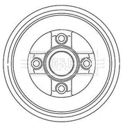 Borg & Beck Brake Drum Assembly Rear BBR7243