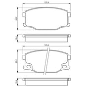 Bosch Front & Rear Pads fits Mitsubishi Canter VI 1996-2001