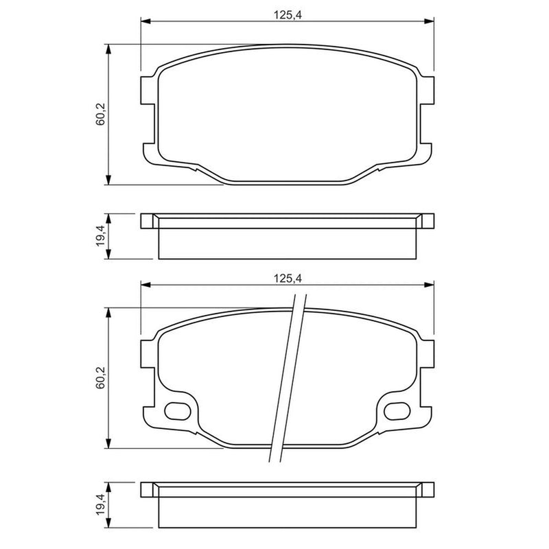 Bosch Front & Rear Pads fits Mitsubishi Canter VI 1996-2001