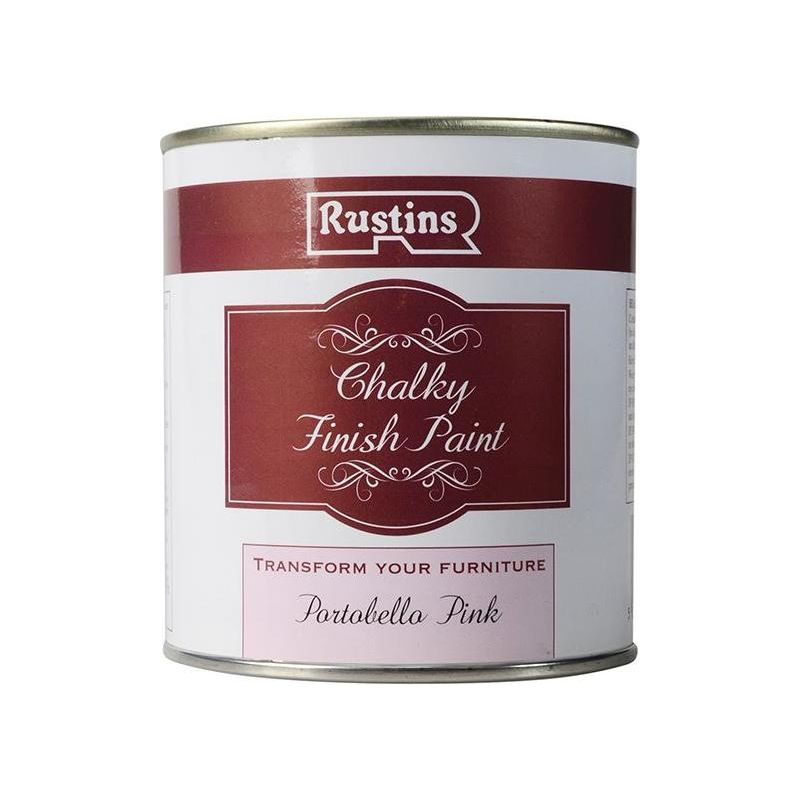Rustins Chalky Finish Paint Portobello Pink 500ml Rustins - Town Tools
