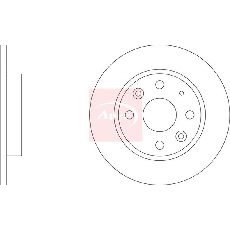 Apec 2 x Solid Brake Discs fits Mazda MX-5 1990-1998 1.6