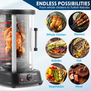 Baridi Vertical 360 Rotisserie Smokeless Grill 21L Capacity DH216 Baridi - Dynamic Drive