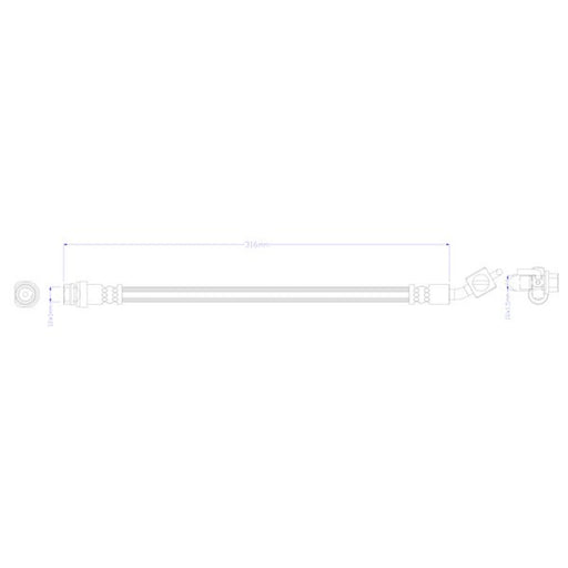 Juratek Brake Hydraulic Hose Line Rear Left fits Ford Galaxy 2006-2015 2.0