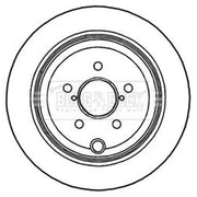 Borg & Beck Rear Brake Solid Discs & Pads fits Subaru Impreza 2009-2014 2.5