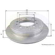 Comline 2 x Vented Rear Brake Discs ADC2502V-x2