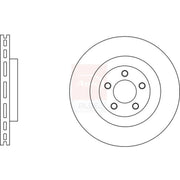 Apec 2 x Vented Front Brake Discs SDK6569